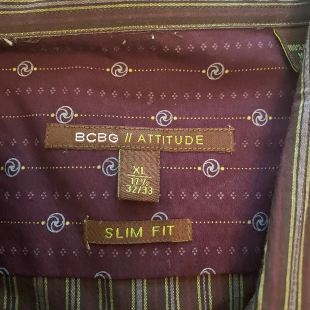 BCBG Attitude Slim Fit Dress Shirt XL